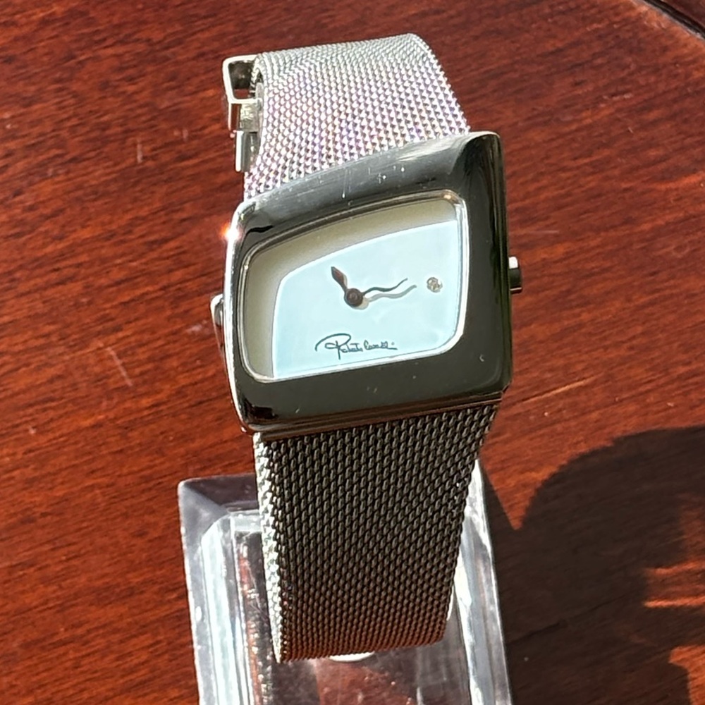 Authentic Silver Roberto Cavalli Watch